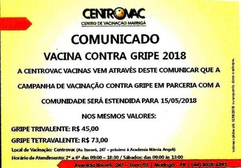 CAMPANHA DE VACINAÇÃO 2018