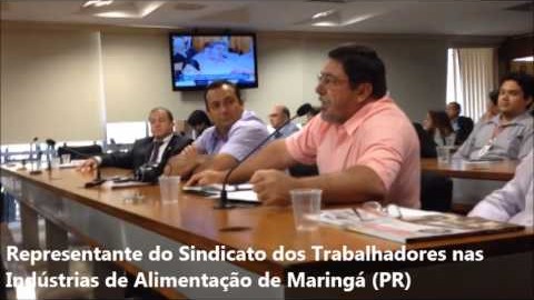 Sindicato de Maringá faz denúncia em audiência pública sobre Frigorificos